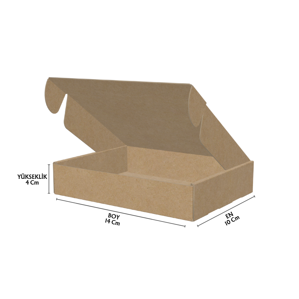 10x14x4 cm Kilitli E-Ticaret Kargo Kutusu