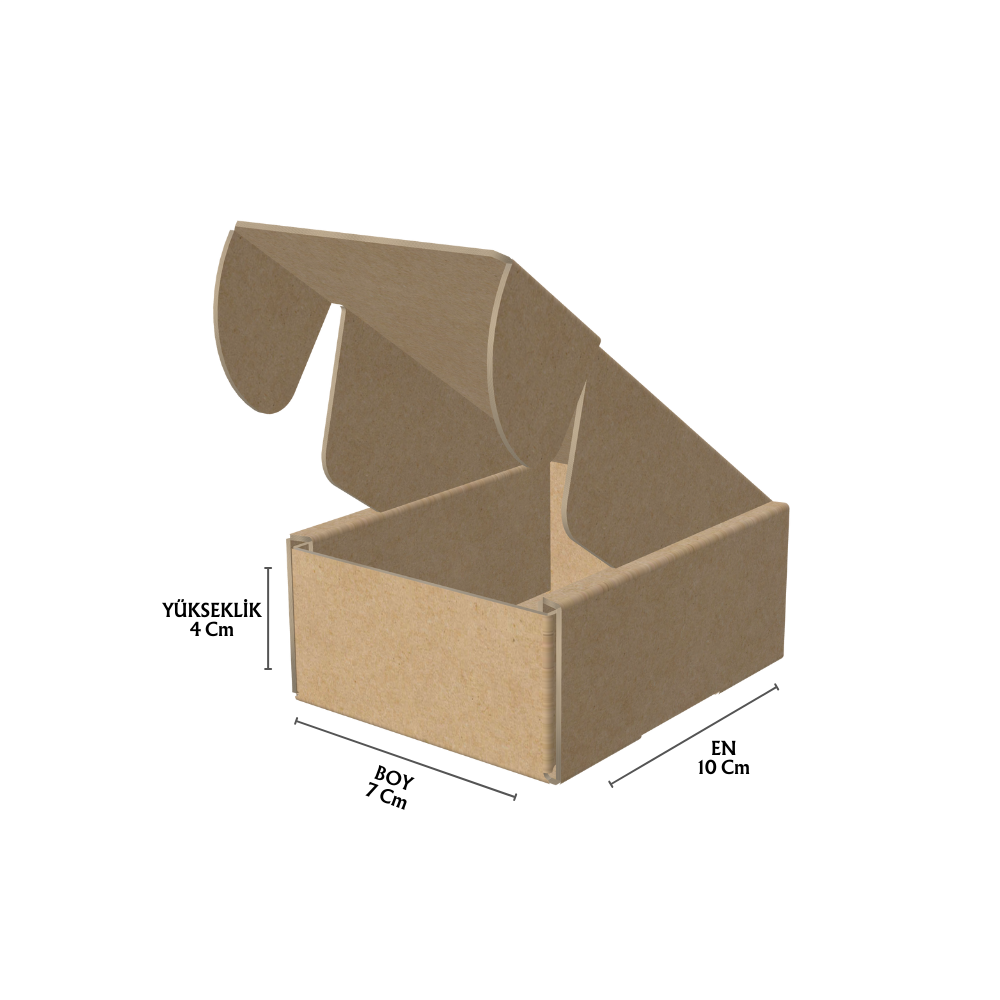 10x7x4 cm Kilitli E-Ticaret Kargo Kutusu
