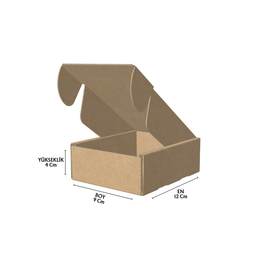 12x9x4 cm Kilitli E-Ticaret Kargo Kutusu